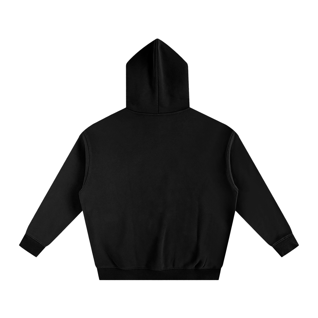 RIZWICK 'RZK' Black Oversize Fleeced Hoodie