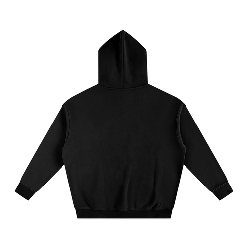 RIZWICK 'RZK' Black Oversize Fleeced Hoodie