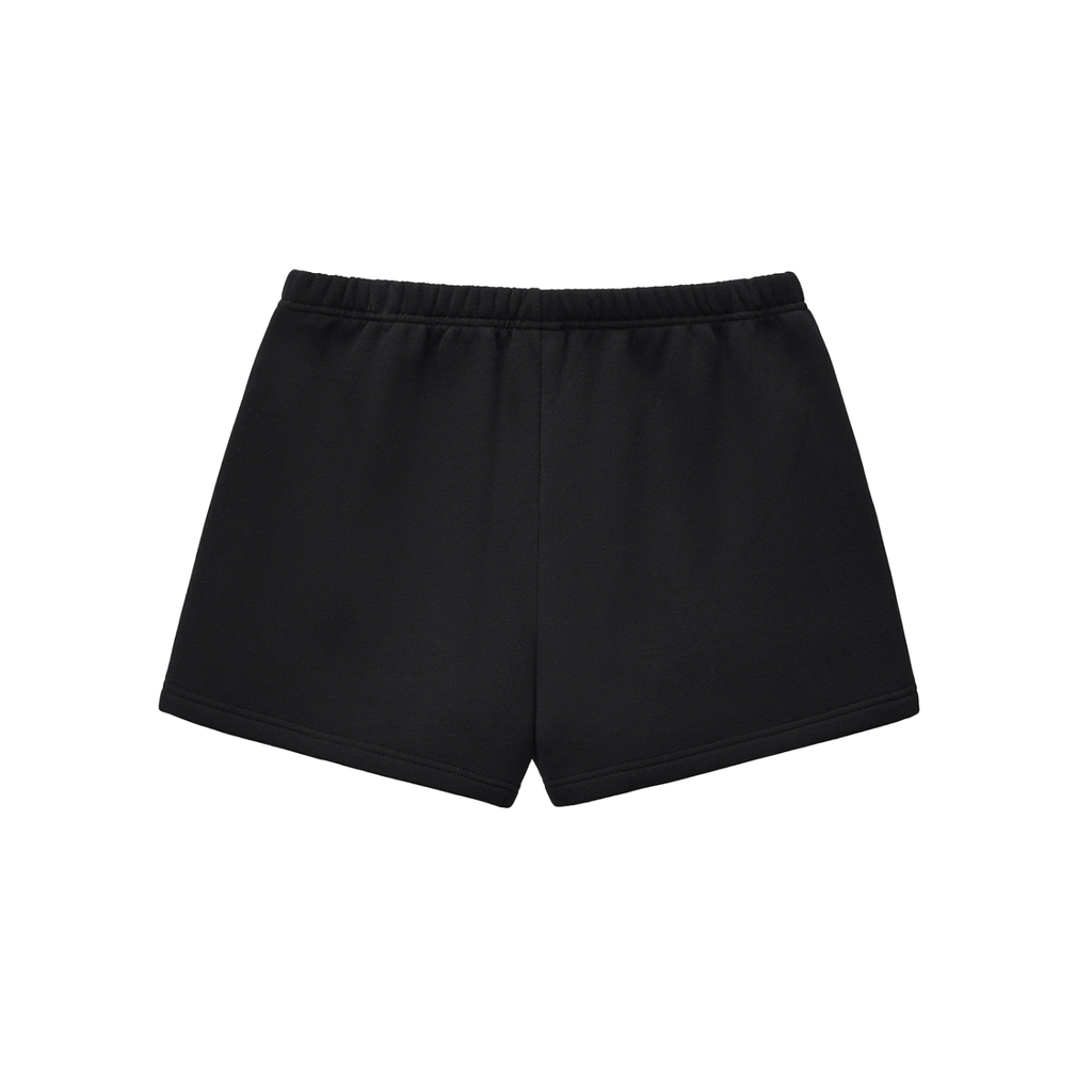 RIZWICK ‘01’ Women Black Fleece Shorts