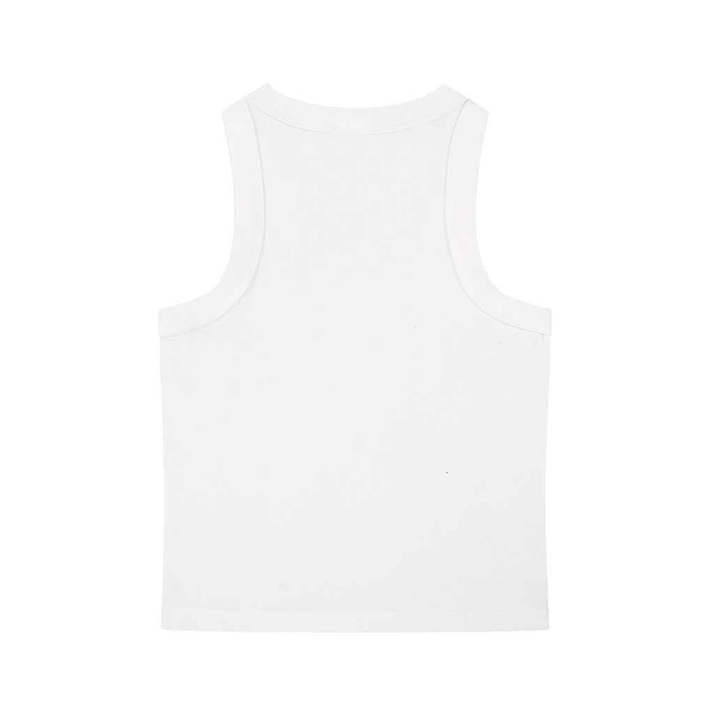 RIZWICK ‘G’ White Washed Tank Top