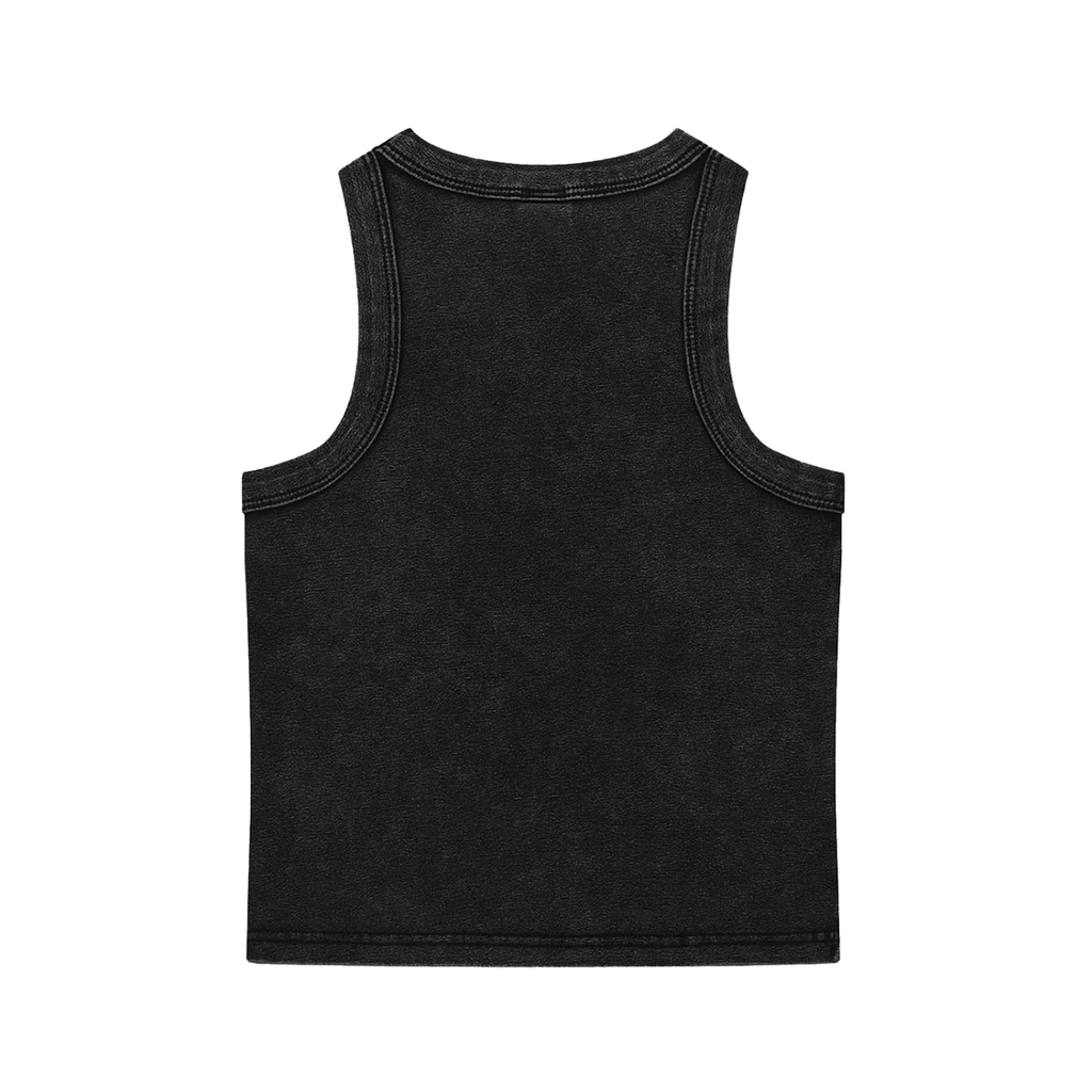 RIZWICK ‘G’ Black Washed Tank Top