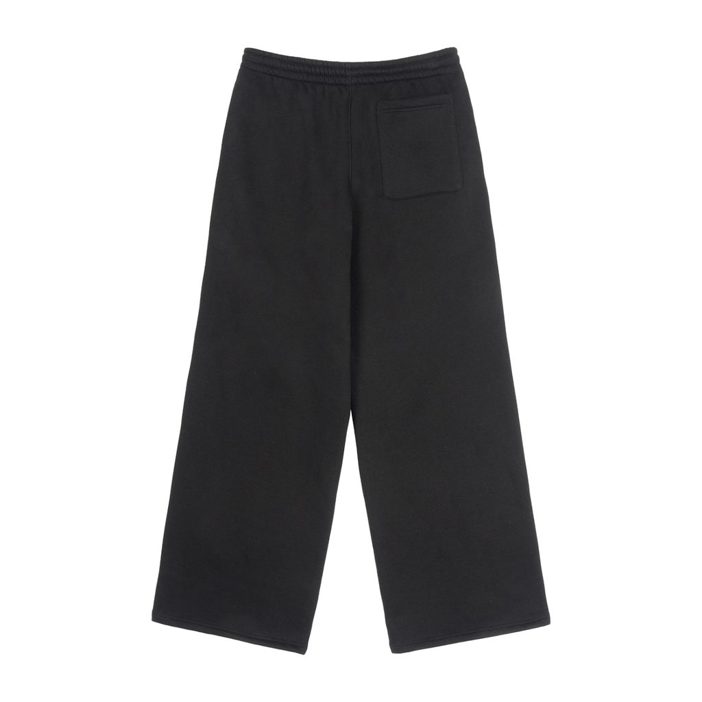 RIZWICK 'LYWTTR' Black Fleece Drawstring Straight-Leg Sweatpants